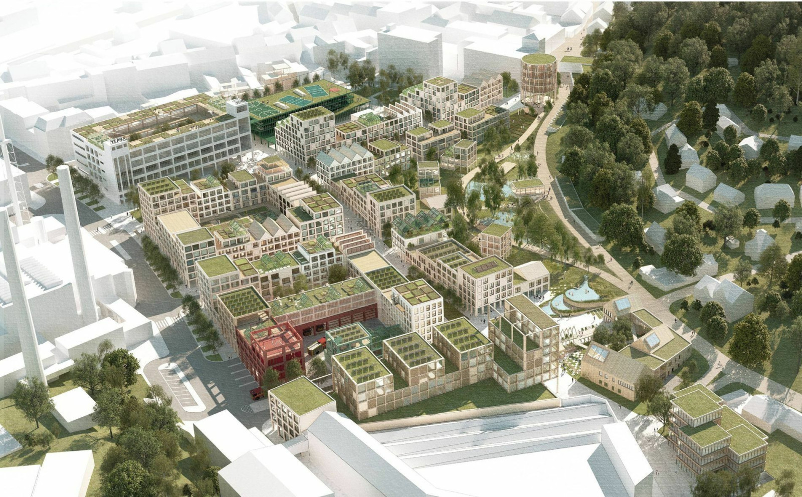 Náchod má brownfield. Náchod vyhlásil soutěž. Náchod získal návrh na jeho přestavbu.  Dvůr má stejné možnosti a ještě větší potenciál.  foto: CCEA MOBA