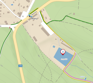 Mapa - koupaliště Dachovy
